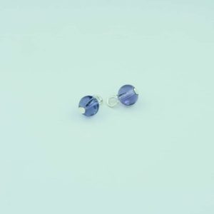 Birthstone Februar - Vedhæng til øreringe i sølv